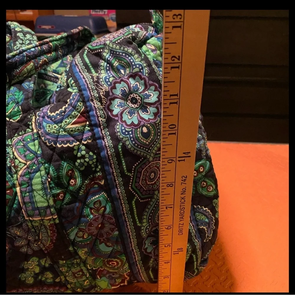 Vera Bradley Paisley Quilted Travel Bag - Blue and Green